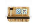 Wallxpert Wandtisch 4 Haken, Nussbaum