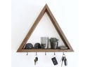 Wallxpert Wandregal 5 Haken, Nussbaum