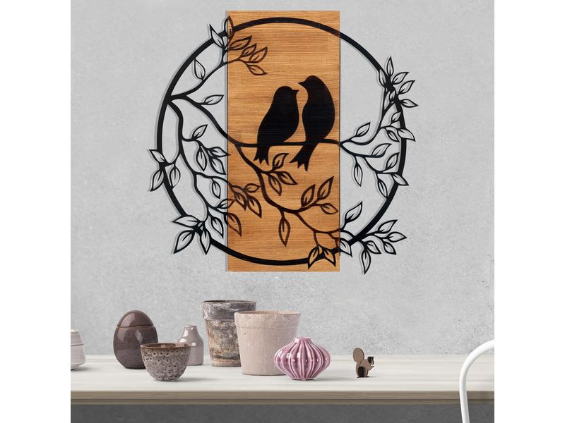 Wallxpert Wanddekoration Vogel 59.5 cm x 58.5 cm,
