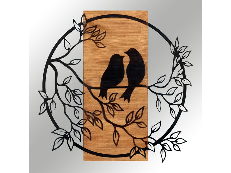 Wallxpert Wanddekoration Vogel 59.5 cm x 58.5 cm,