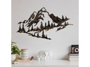 Wallxpert Wanddekoration Mountain 70 x 40 cm, Metall