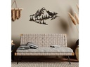 Wallxpert Wanddekoration Mountain 70 x 40 cm, Metall