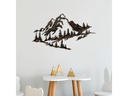 Wallxpert Wanddekoration Mountain 70 x 40 cm, Metall