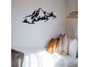 Wallxpert Wanddekoration Mountain 67 x 30 cm, Metall