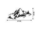 Wallxpert Wanddekoration Mountain 67 x 30 cm, Metall