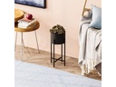 Wallxpert Pflanzenständer 23 cm/48 cm, Schwarz