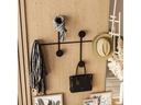 Wallxpert Garderobenleiste Dama 6 Haken, Schwarz