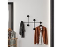 Wallxpert Garderobenleiste Dama 6 Haken, Schwarz
