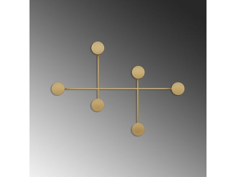Wallxpert Garderobenleiste Dama 6 Haken, Gold
