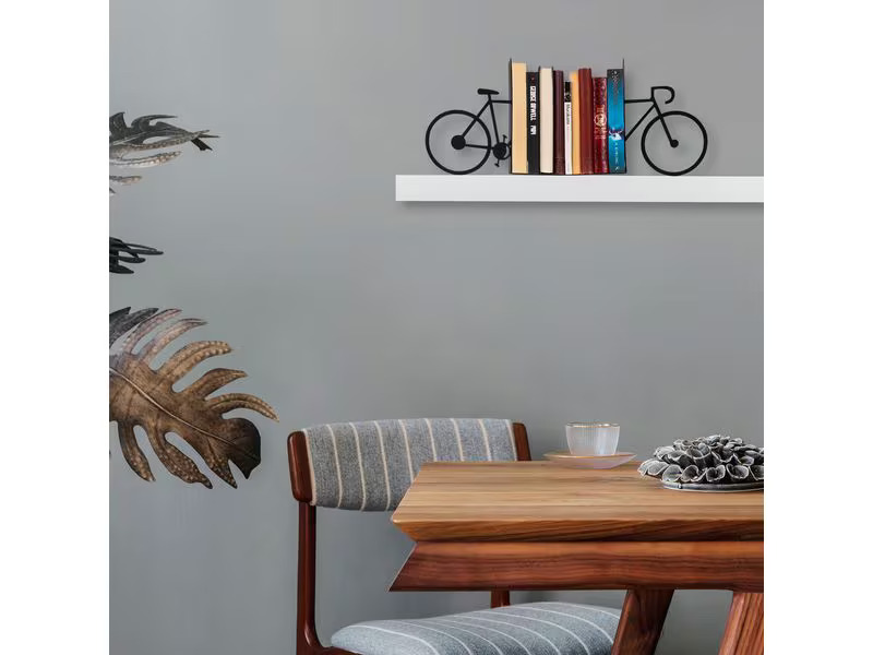 Wallxpert Buchstützen-Set Velo Schwarz