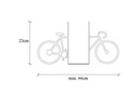 Wallxpert Buchstützen-Set Velo Schwarz