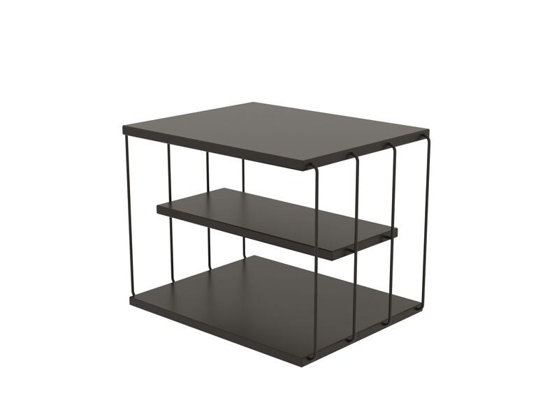 Woody Fashion Couchtisch Lifon 50 x 33 x 40 cm, Schwarz