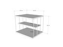 Woody Fashion Couchtisch Lifon 50 x 33 x 40 cm, Schwarz