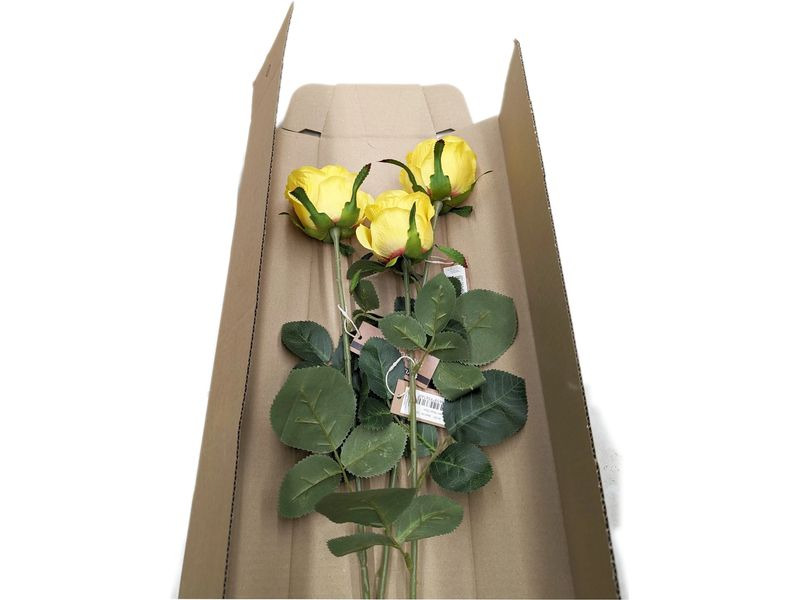 CHALET Kunstblume Rosenbouqet 87 cm, Zitrone