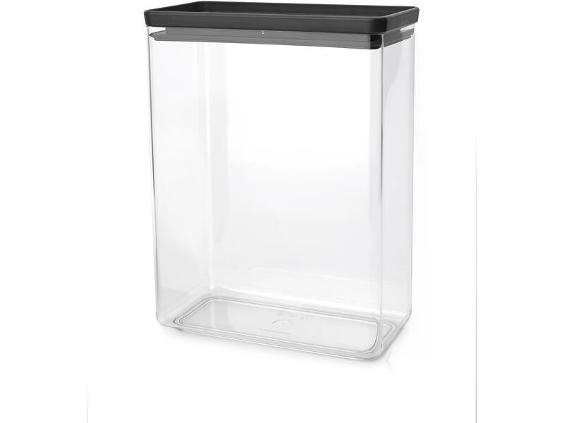 Brabantia Vorratsdose Tasty+ 5.4 l, Dunkelgrau/Transparent