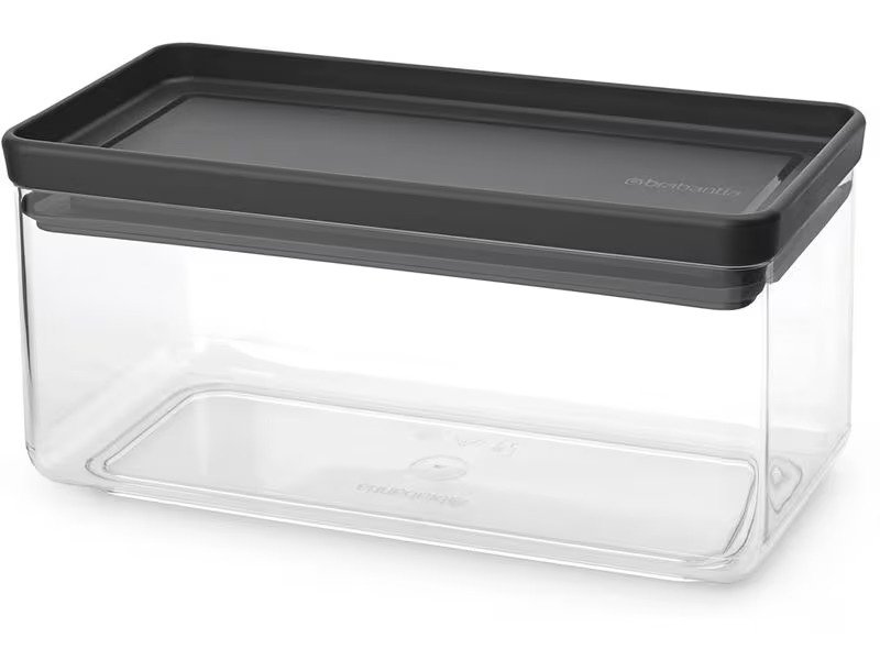 Brabantia Vorratsdose Tasty+ 1.5 l, Dunkelgrau/Grau/Transparent