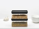 Brabantia Vorratsdose Tasty+ 1.5 l, Dunkelgrau/Grau/Transparent