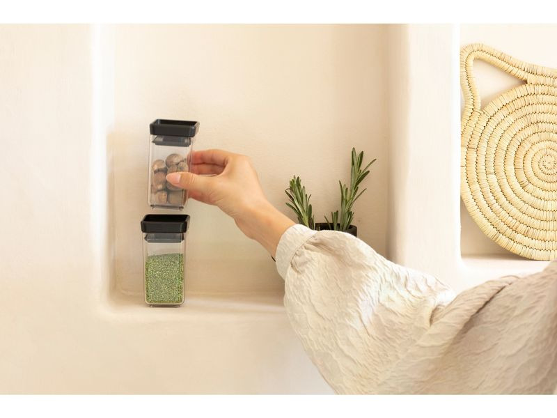 Brabantia Vorratsdose Tasty+ 0.3 l, Dunkelgrau/Transparent