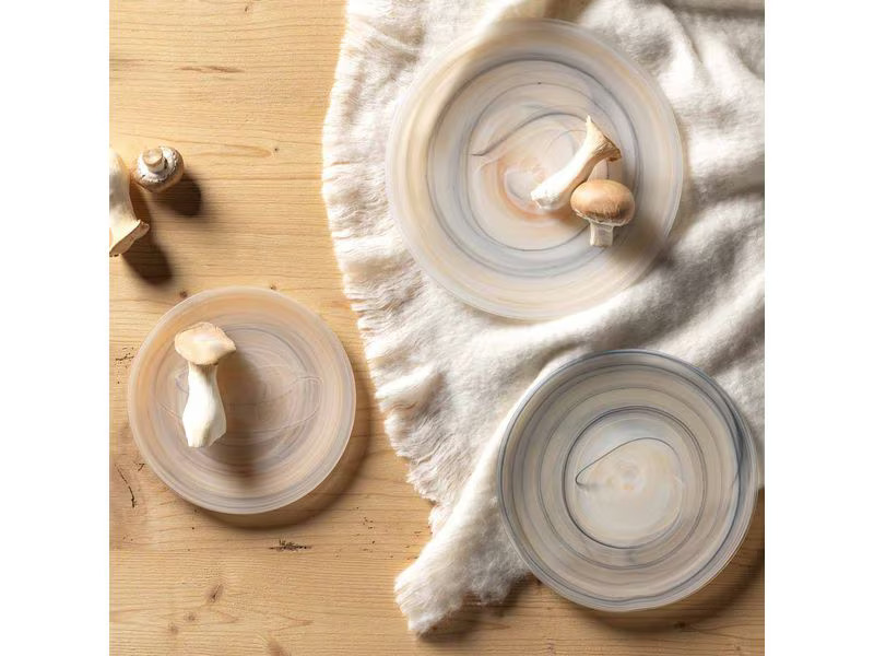 Leonardo Frühstücks- &amp; Dessertteller Alabastro Ø 21 cm, 2 Stück,Beige