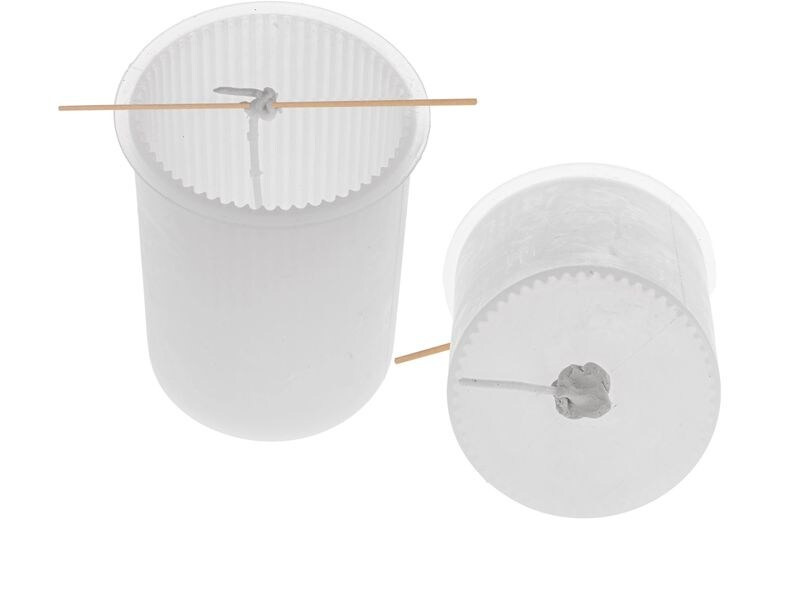 Glorex Kerzengiessform Zylinder mit Rillen 7 x 10.5 cm