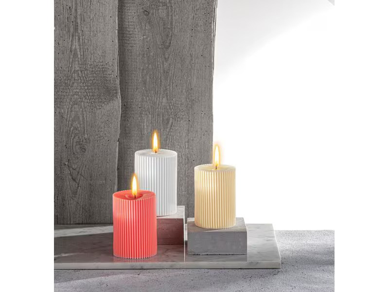 Glorex Kerzengiessform Zylinder mit Rillen 7 x 10.5 cm