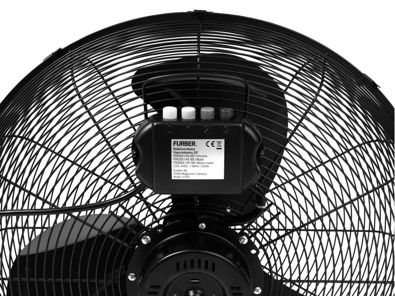 FURBER Bodenventilator Vayu-Industry 20 Schwarz matt