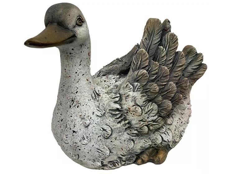 Dameco Dekofigur Ente Grau, 31.8 x 18.7 x 23.5 cm