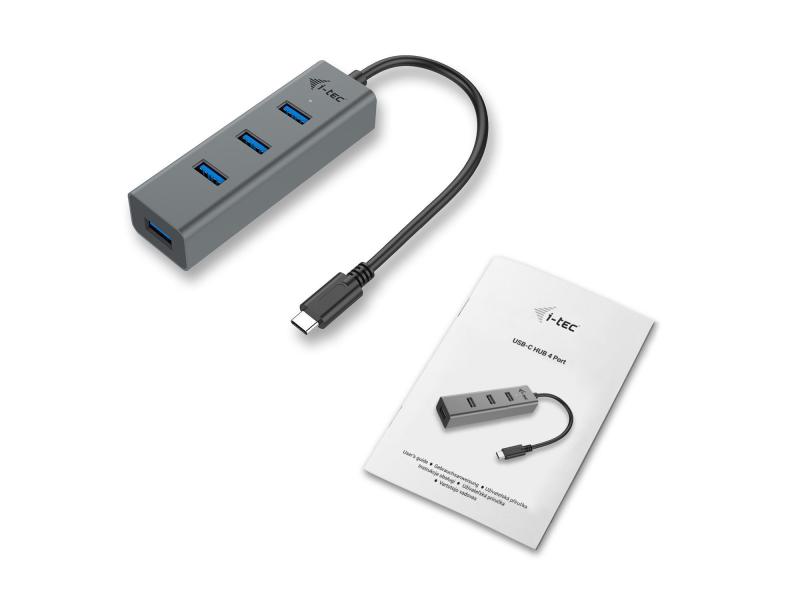 i-tec USB-Hub USB-C Metal 4x USB 3.0
