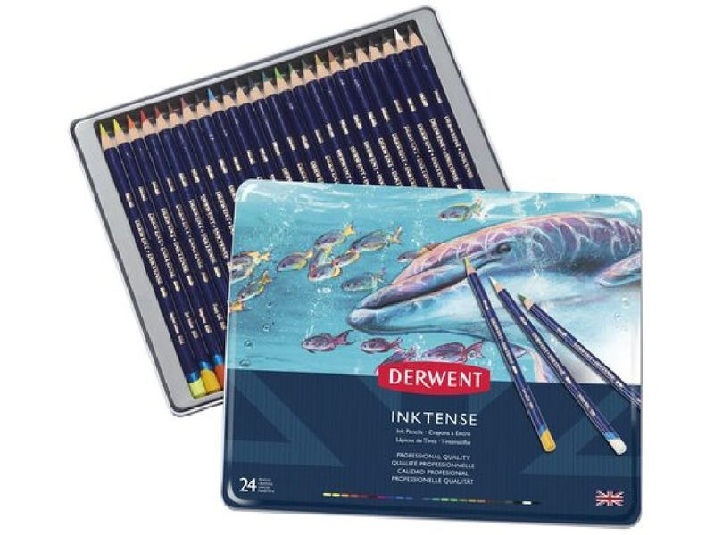 Derwent Aquarellstifte Inktense Permanent 24-teilig