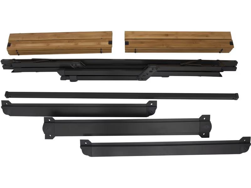 Eurotrail Campingtisch Chambery Bamboo L mit rollbarer Tischplatte