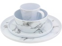 Eurotrail Outdoor-Geschirrset Marble Weiss