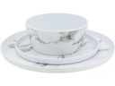 Eurotrail Outdoor-Geschirrset Marble Weiss