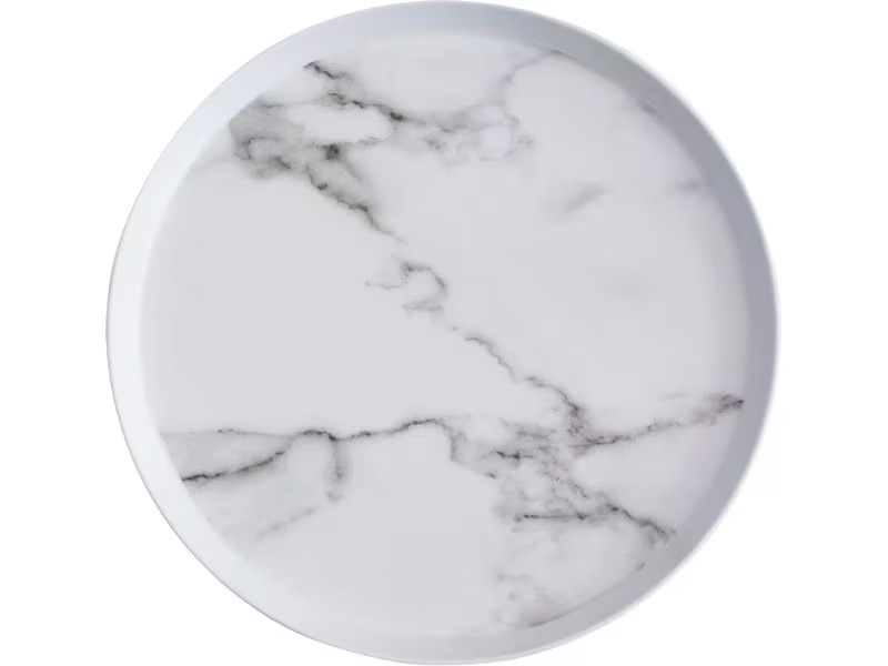 Eurotrail Outdoor-Geschirrset Marble Weiss