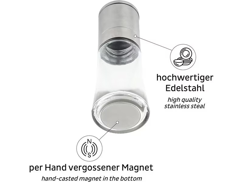 Silwy Magnet-Gewürzmühlen 2er-Set