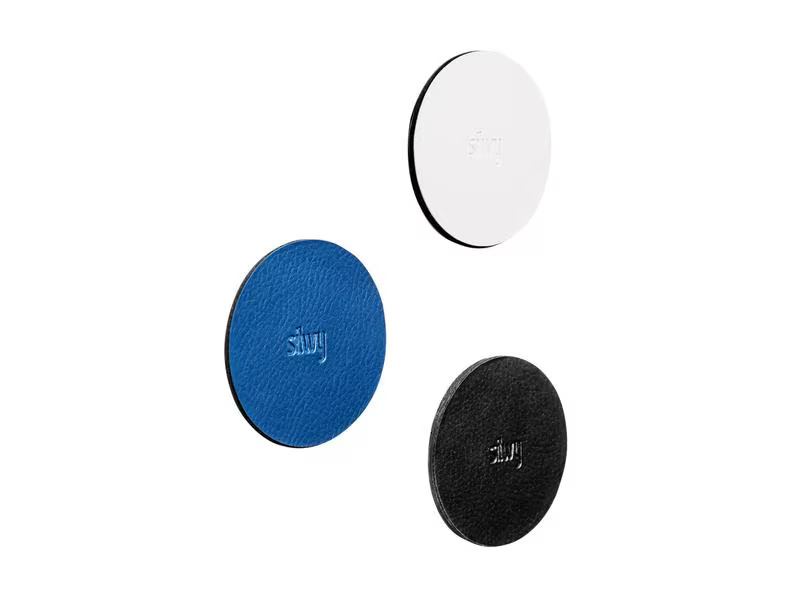 Silwy Haken Metall-Nano-Gel-Pads, 4er-Set, Weiss 5 cm