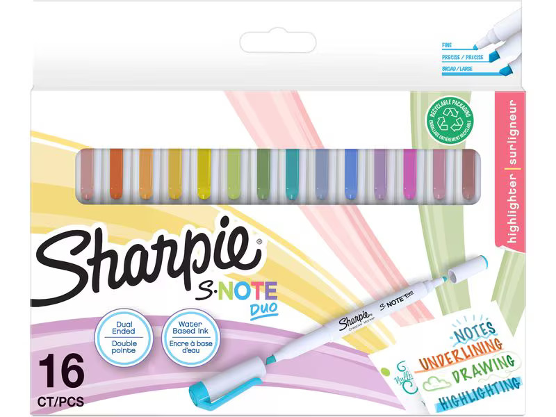 Sharpie Fasermaler S-Note Duo 16 Stück