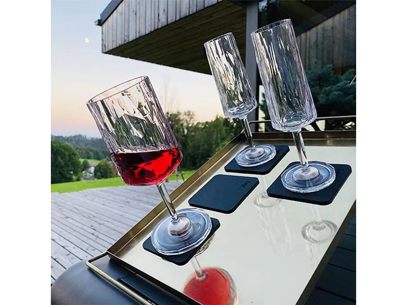 Silwy Outdoor-Champagnerglas Hightech-Kunststoffgläser, 2er-Set