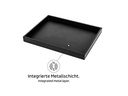 Silwy Metall-Tablett im Leder-Look Schwarz