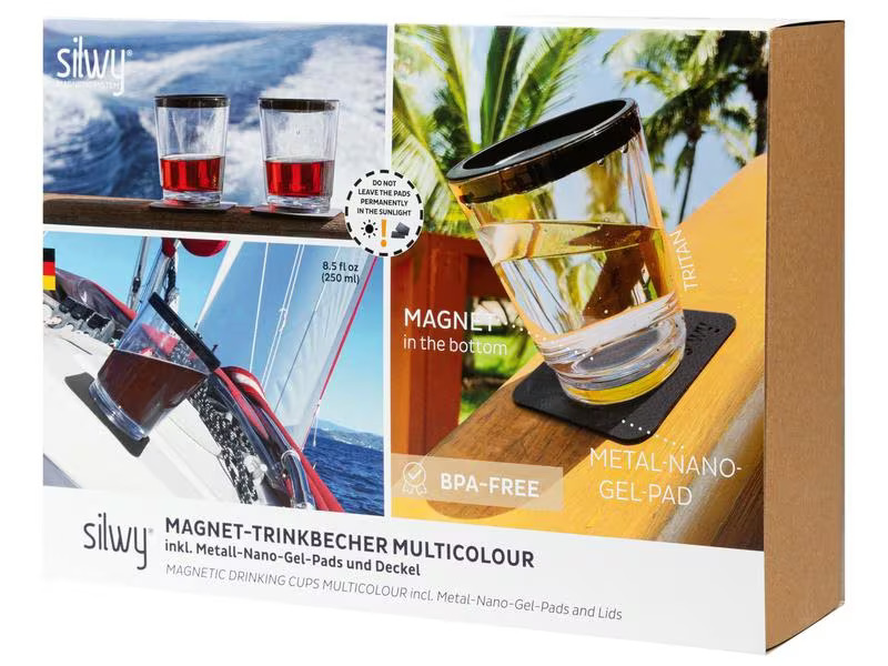 Silwy Magnet-Trinkbecher, 6er-Set