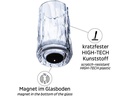 Silwy Magnet-Kunststoffgläser, 4er-Set, 40 ml