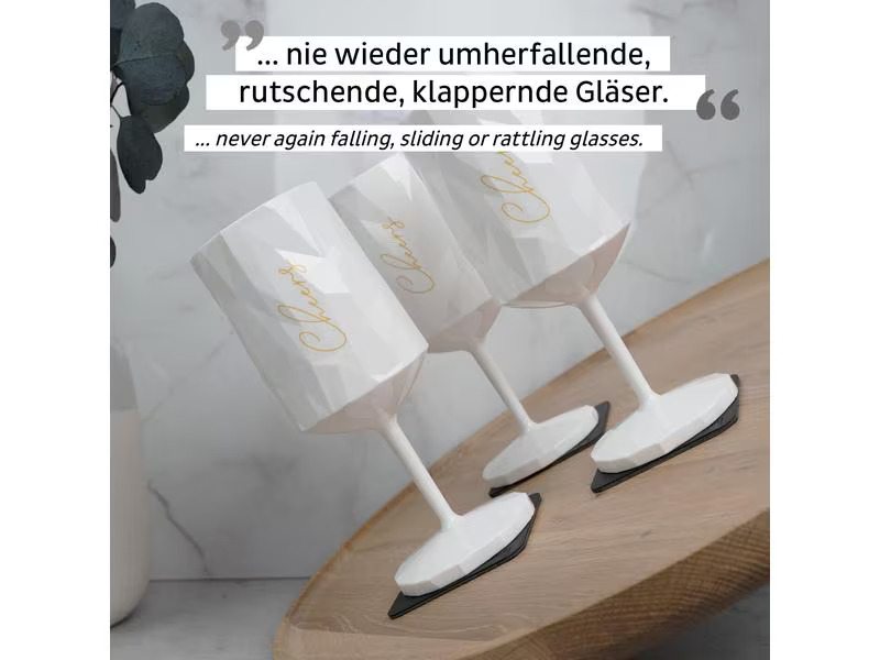 Silwy Magnet-Kunststoffglas Wein Cheers