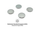Silwy Power-Magnete 8 Stück, Silber