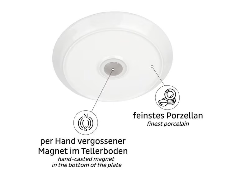 Silwy Porzellan-Magnetteller 2er-Set