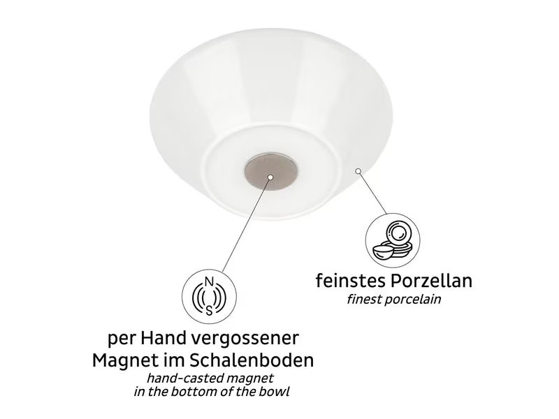 Silwy Porzellan-Magnet-Bowls 2er-Set