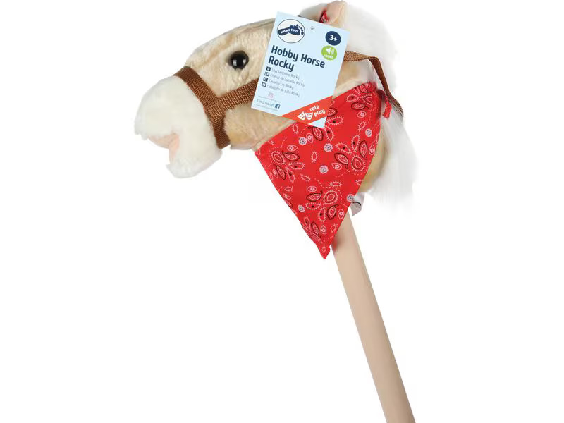 small foot Steckenpferd «Rocky» Beige/Nature/Rot