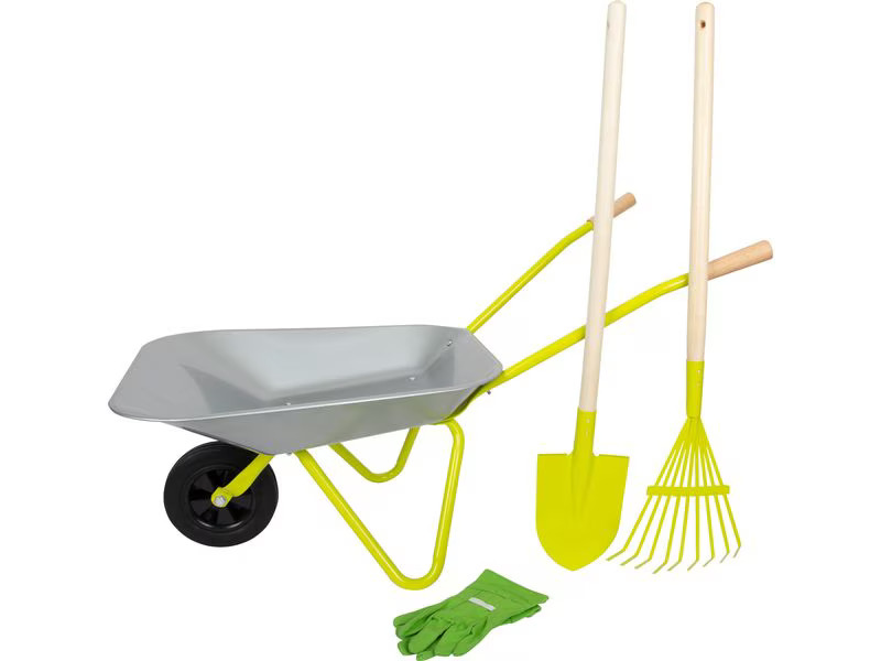 small foot Schubkarre mit Gartenwerkzeug