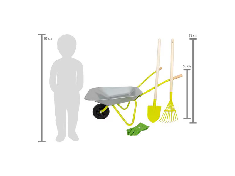 small foot Schubkarre mit Gartenwerkzeug