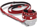 Hunter Verstellbare Führleine Love, 13/200, Rot/Schwarz