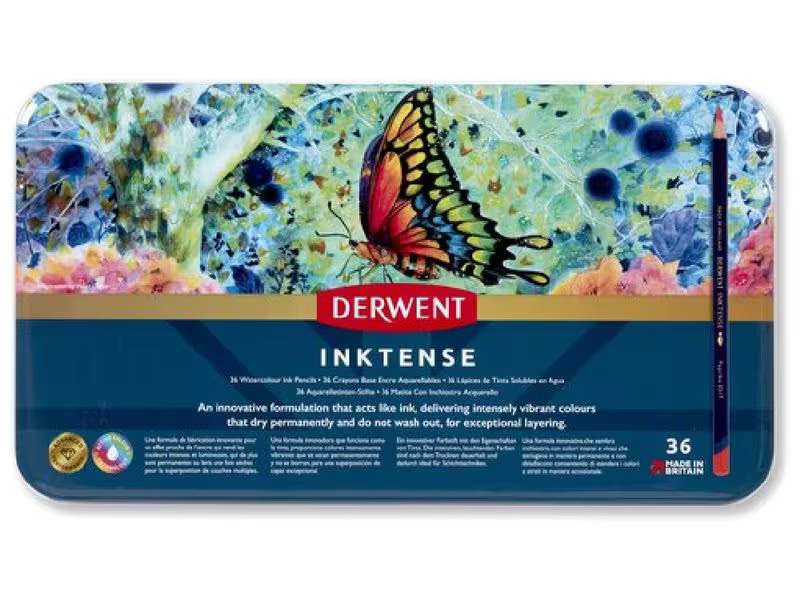Derwent Aquarellstifte Inktense Permanent 36-teilig