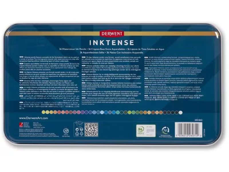 Derwent Aquarellstifte Inktense Permanent 36-teilig